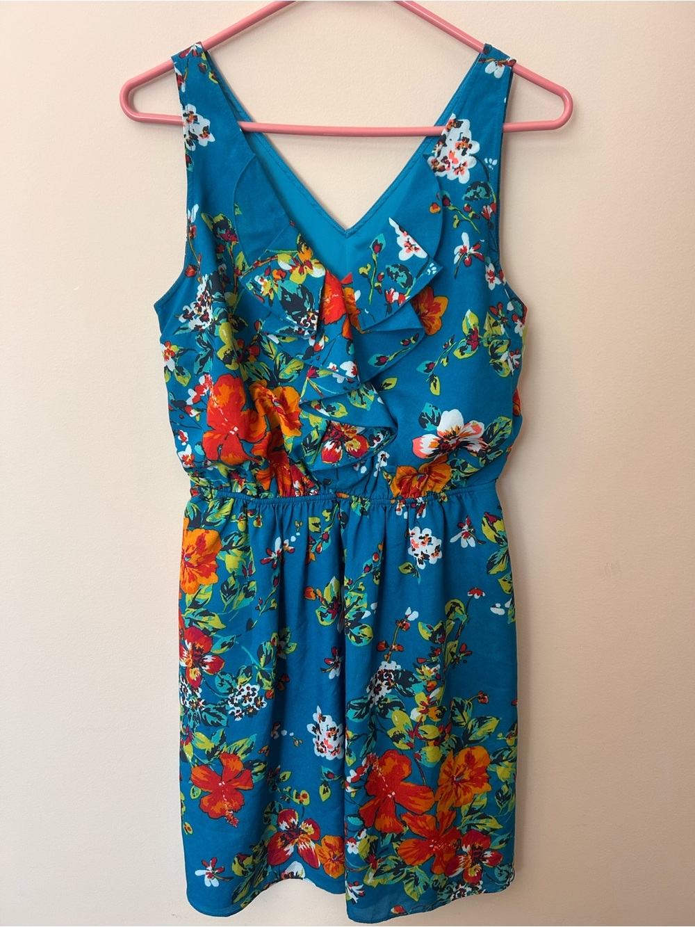 Express Women’s Colorful Floral Mini Dress